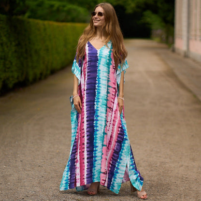 Rayon Printed Robe Vacation Casual Beach Bikini Cover 11 Colors