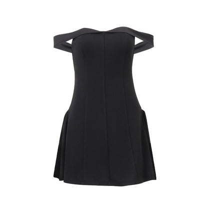Women Clothing Winter Sexy Sexy Off Shoulder Slim High Class Elegant Evening Dress Dress