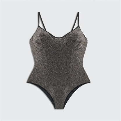Arrival Women One Piece Swimming Filamentation Fabric Backless Bikini Solid Color Bikini