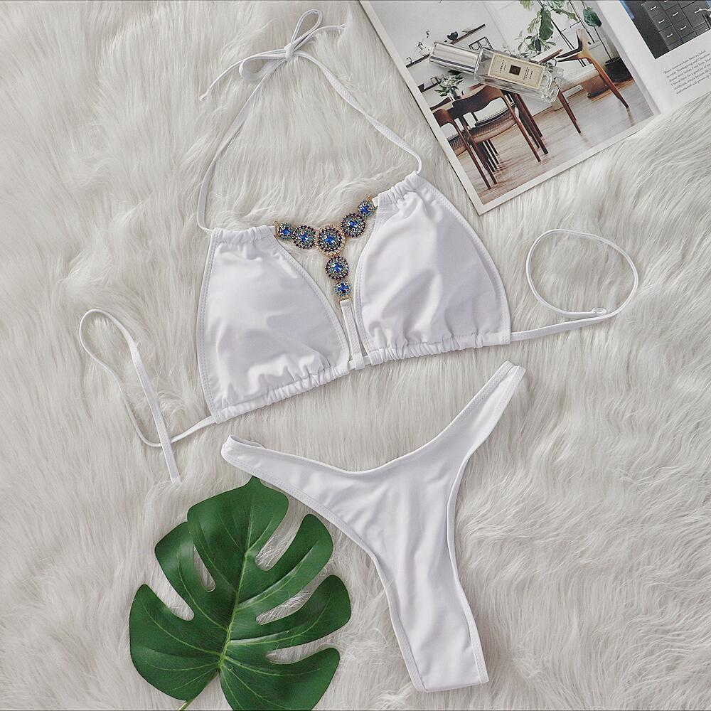 Bikini Crystal Diamond Split Women&