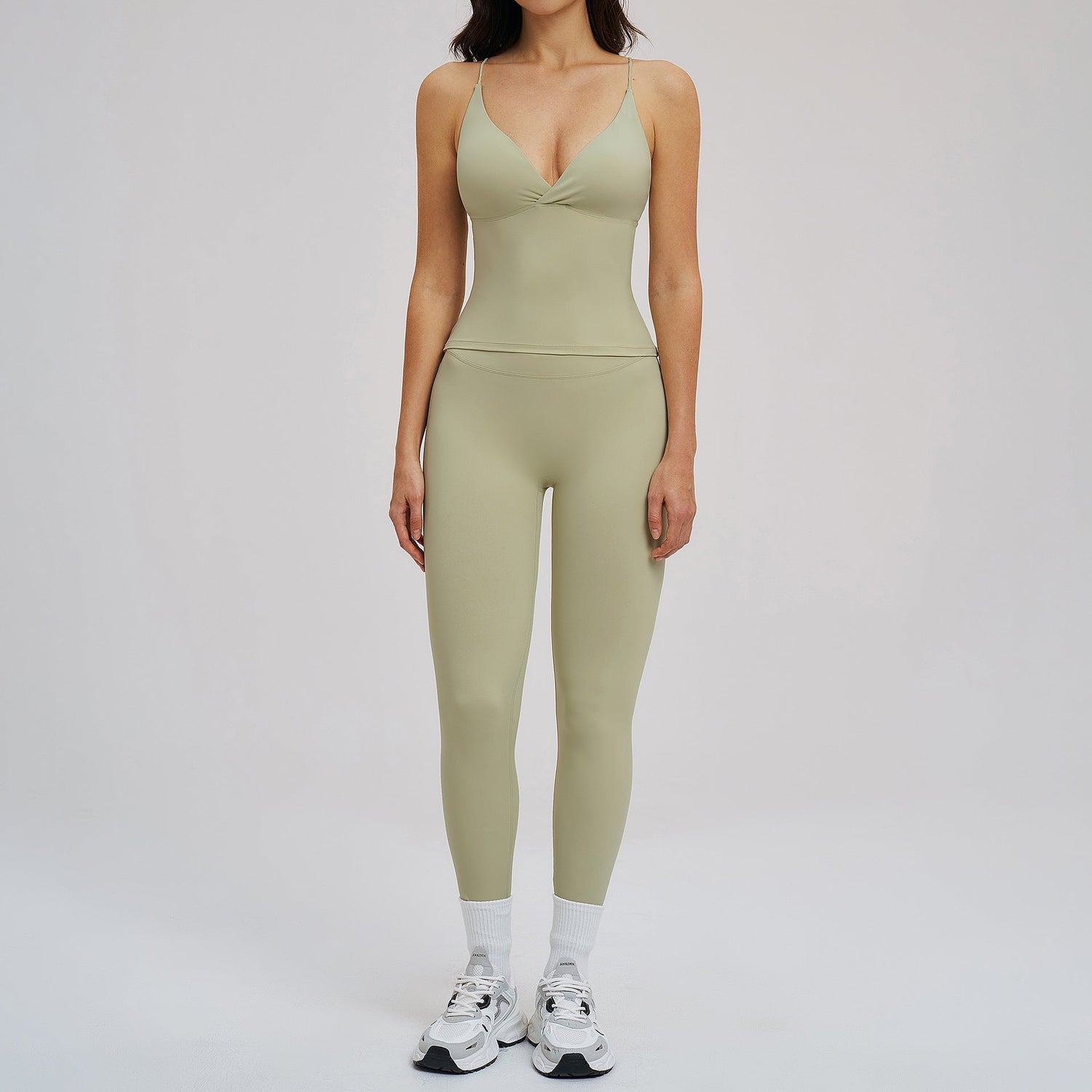 Brushed Sports Tight Back Running Sports Casual Suit Outdoor Riding Yoga Two Piece Sets