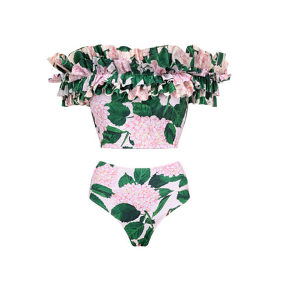Printed One Piece Swimsuit Women Vacation Swimsuit Bikini