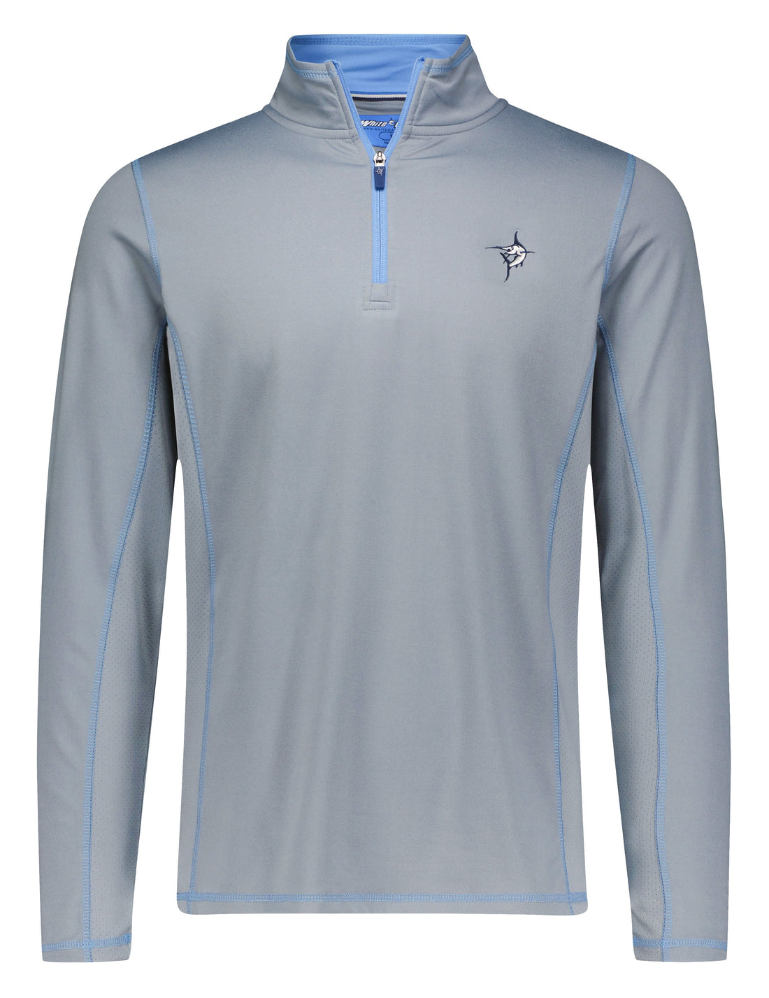 White Water Life Montauk quarter zip midweight comfort sweatshirt in gray, featuring a quarter zip and soft, cozy fabric.
