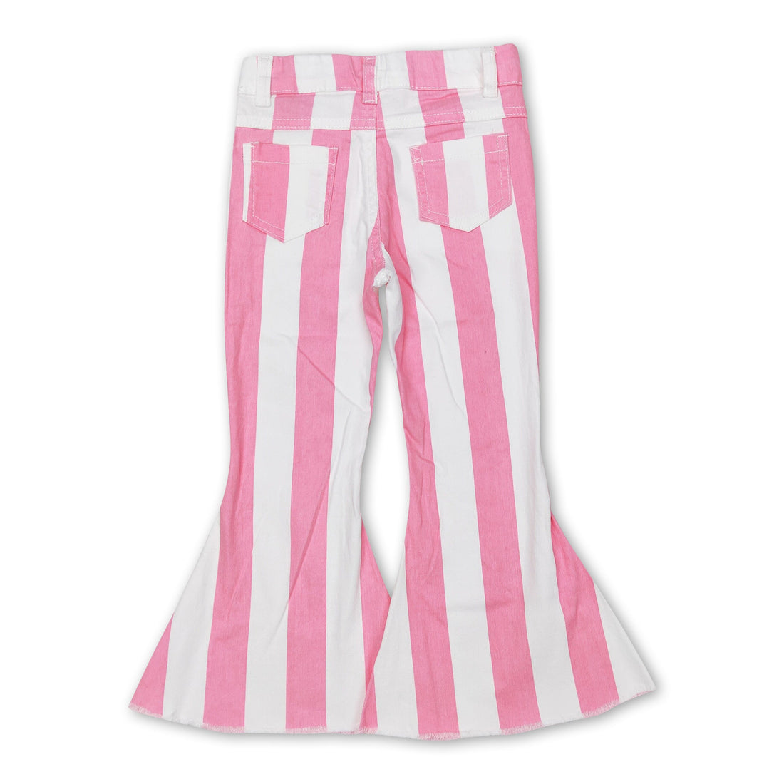 Pink stripe denim pants girls valentine&
