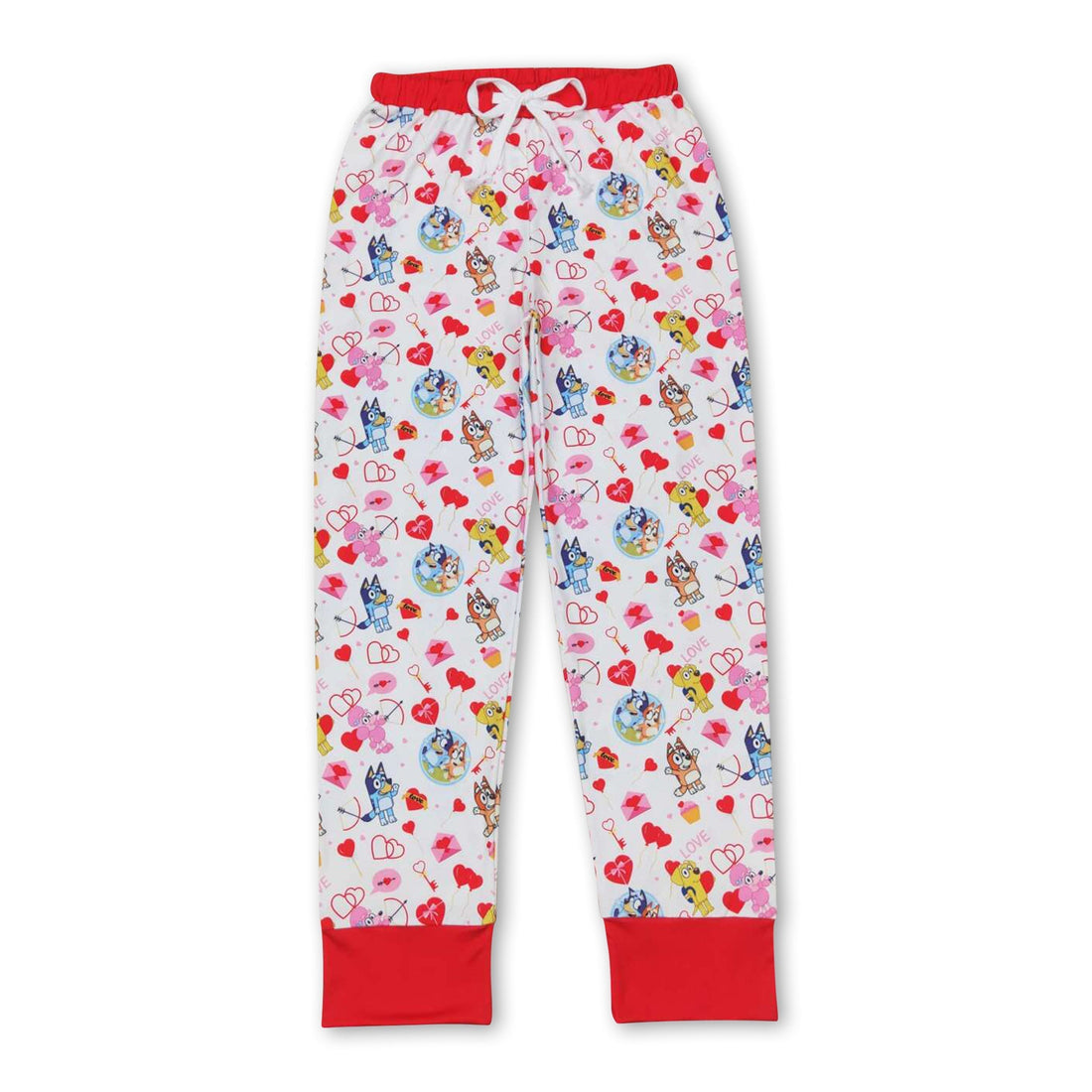Red heart dog adult women valentine&