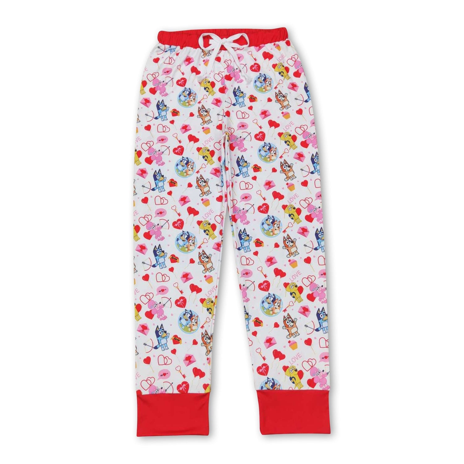 Red heart dog adult women valentine&