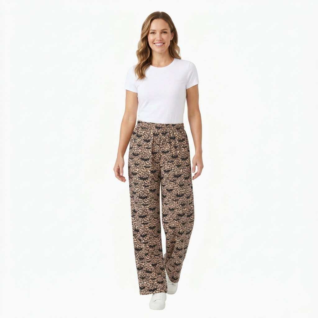 Leopard bat adult women Halloween pants