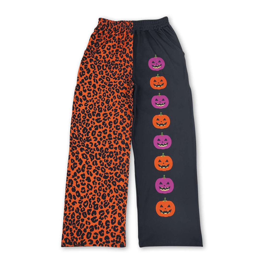Leopard pumpkin adult women Halloween pants