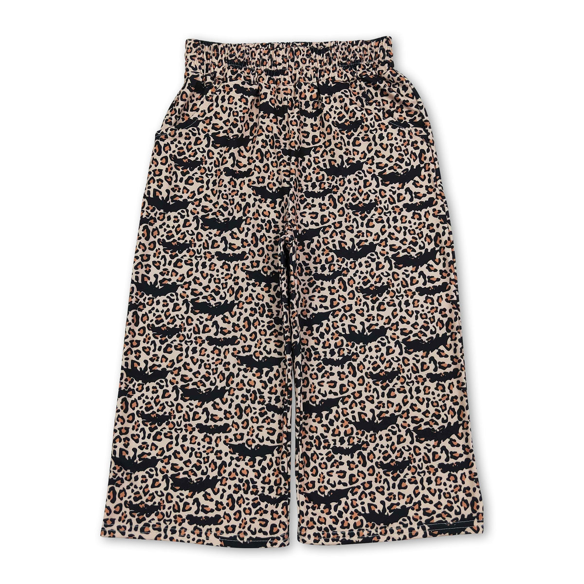 Leopard bat kids girls Halloween pants