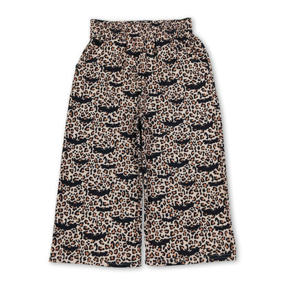 Leopard bat kids girls Halloween pants
