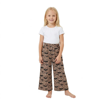 Leopard bat kids girls Halloween pants