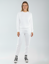SpectraUSA fleece jogger pants P2005 in black with elastic waistband and cuffed ankles, soft and comfortable for casual wear.