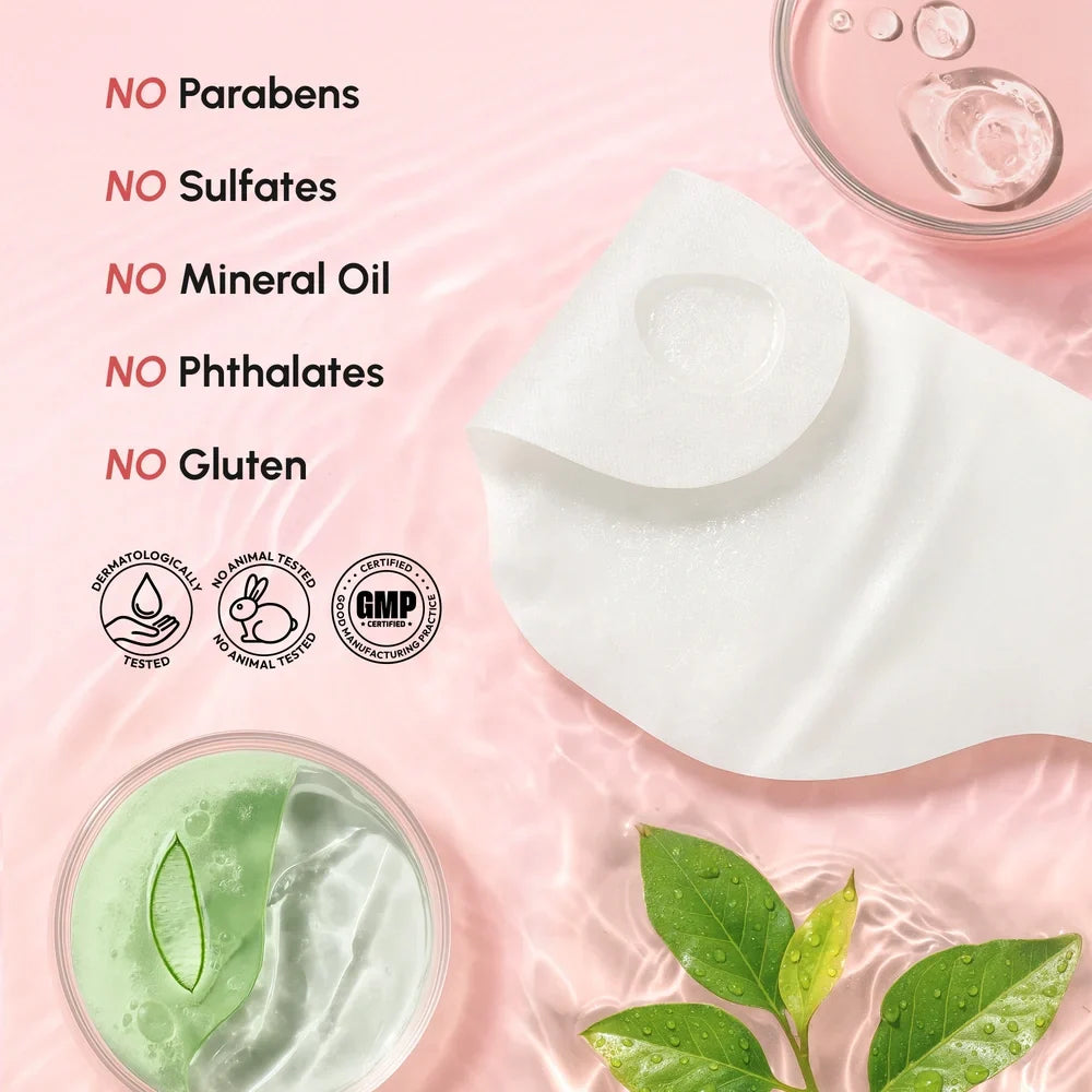 Maree PDRN V-line Lifting Mask applied on face showcasing its hydrating and firming effects for a youthful look.