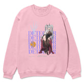 Yūjin Clothing Detector sweatshirt showing a casual fit with graphic design on the front and comfortable fabric.
