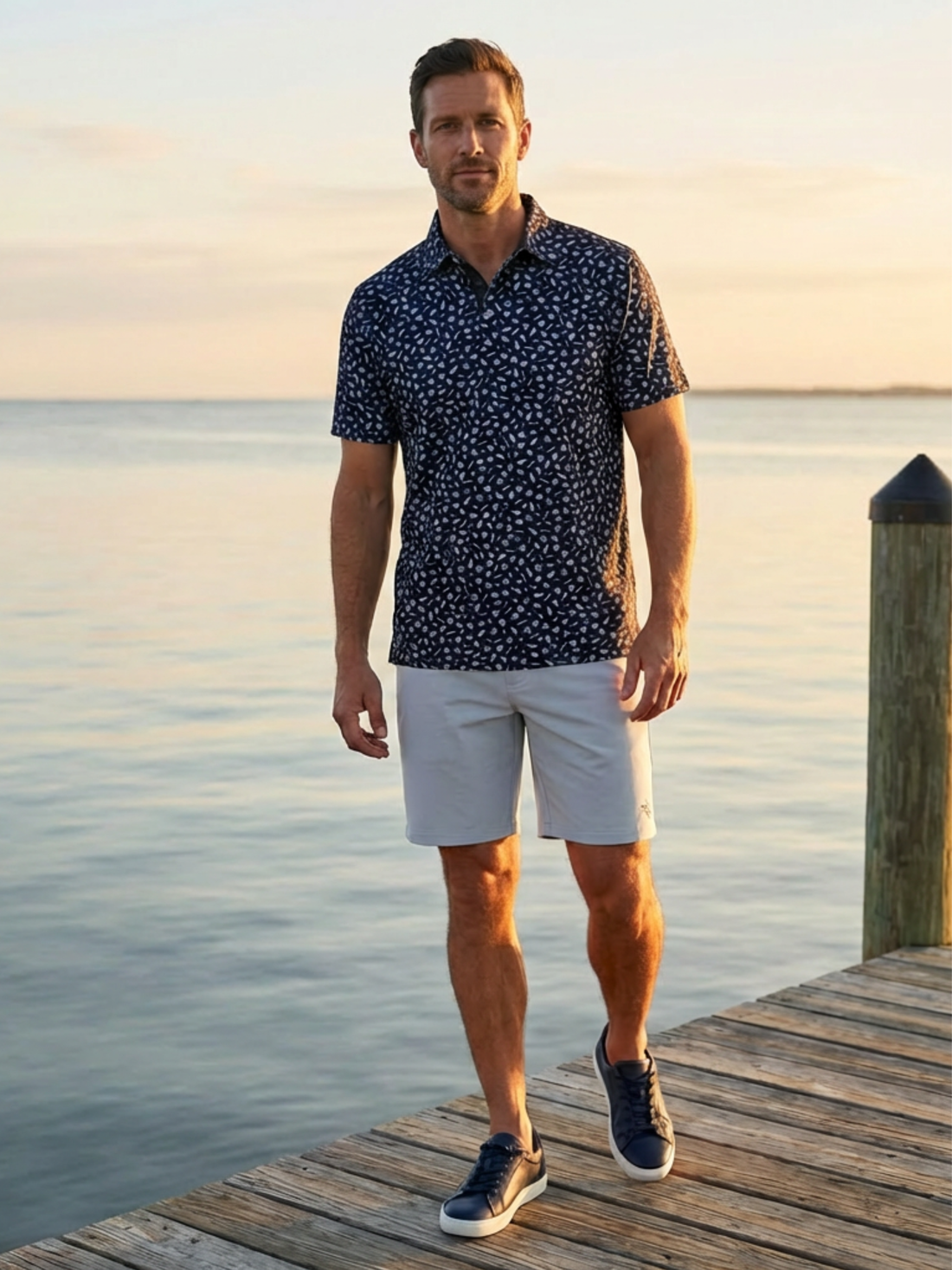 White Water Life Pirate Polo shirt with nautical-inspired design, short sleeves, and classic collar for casual and outdoor wear.