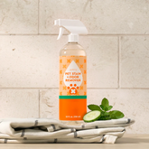 Puracy Pet Stain and Odor Remover in a 25oz bottle, designed to eliminate pet stains and odors from carpets and upholstery.