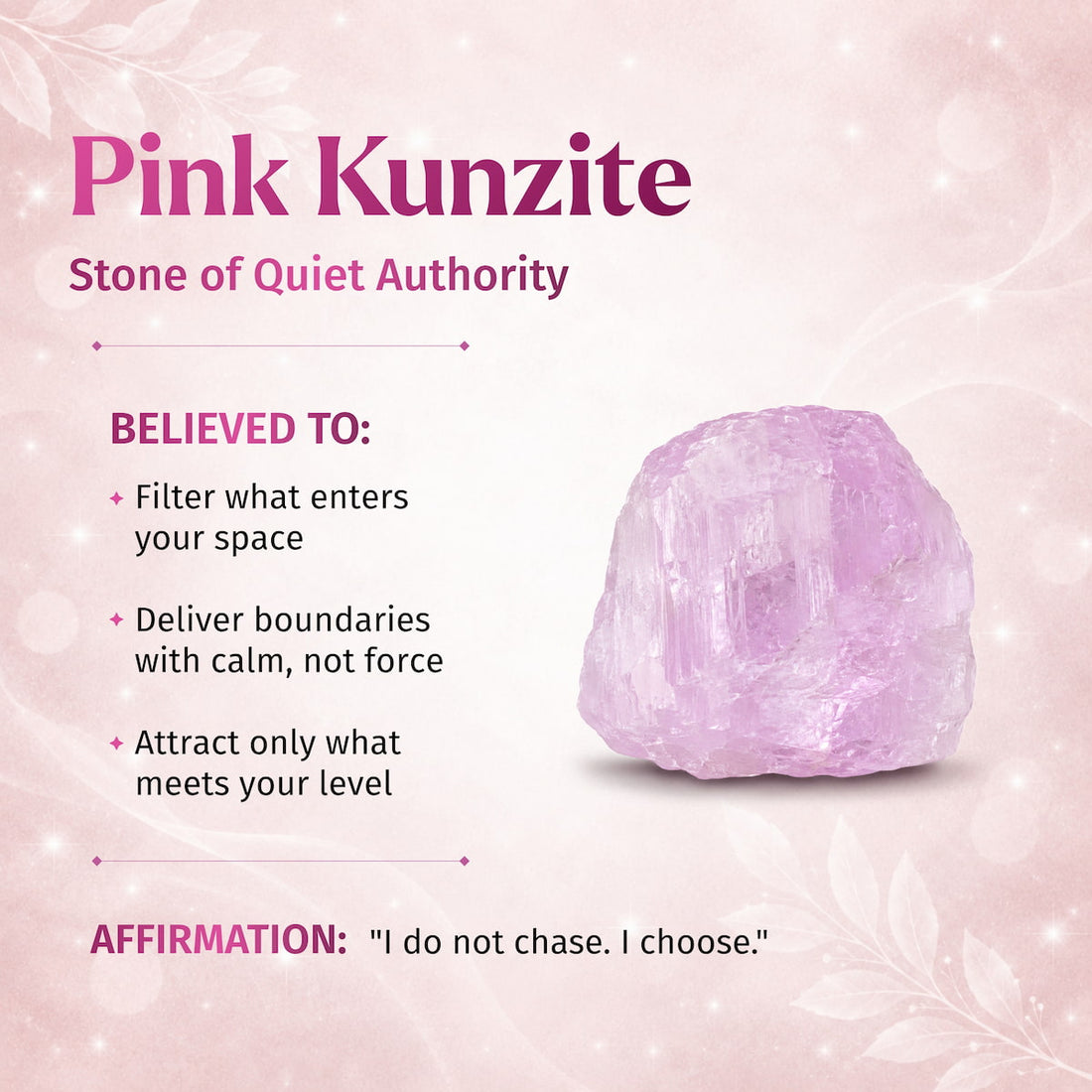 Pink Kunzite pendant necklace featuring a delicate pink kunzite gemstone from Conscious Items.