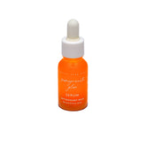 Pretty Farm Girl Pomegranate Glow Face Serum with natural ingredients, showcasing a sleek bottle and fresh pomegranate fruit.