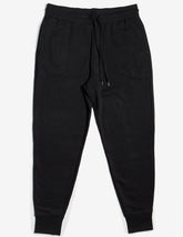 Unisex black fleece jogger sweatpants from SpectraUSA, featuring a comfortable fit and casual style.
