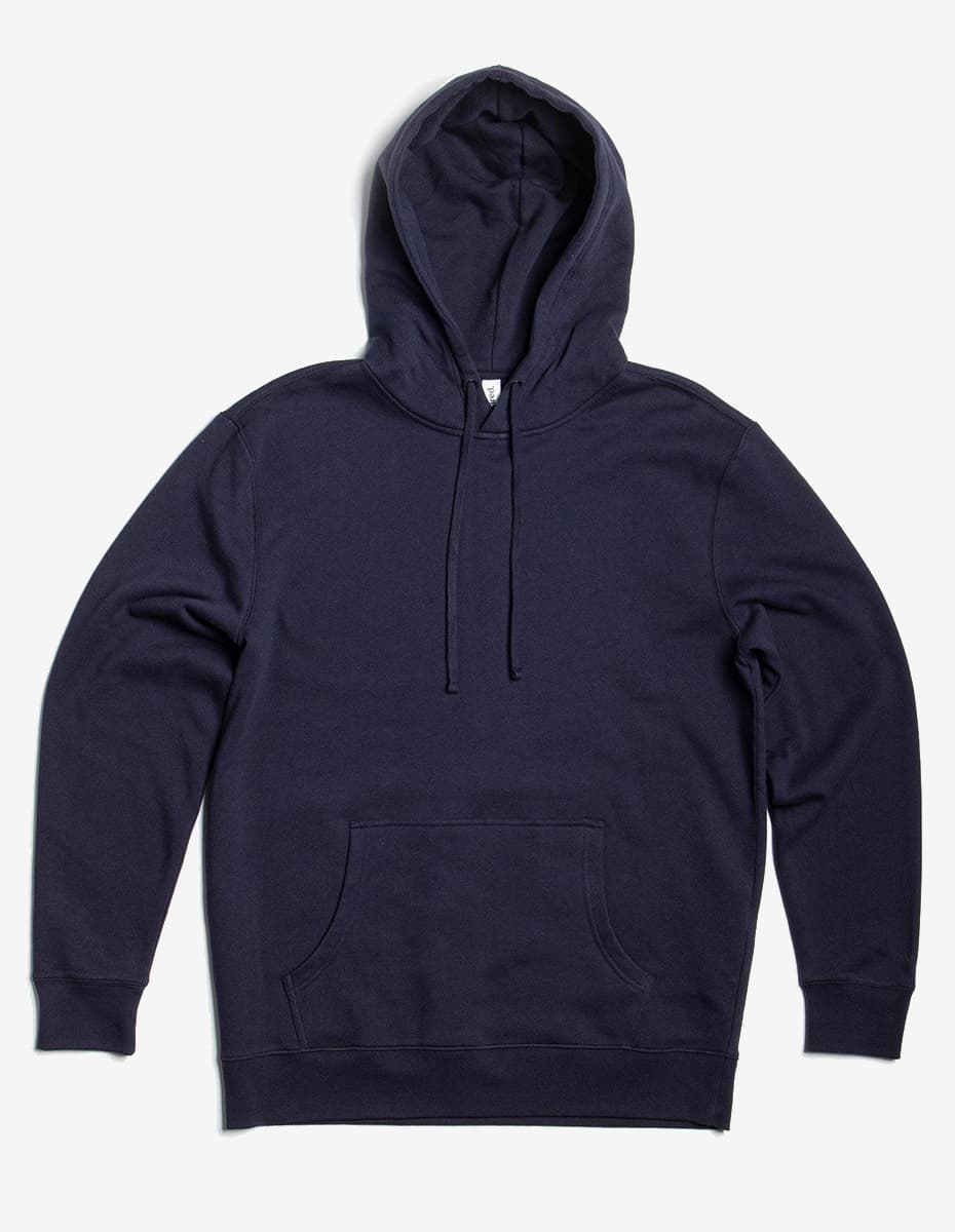 SpectraUSA navy unisex fleece hoodie pullover, midweight fleece with hood, casual and comfortable for everyday wear.
