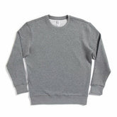 SpectraUSA unisex fleece crew neck sweatshirt in gunmetal heather, featuring a drop shoulder design, flatlay view.
