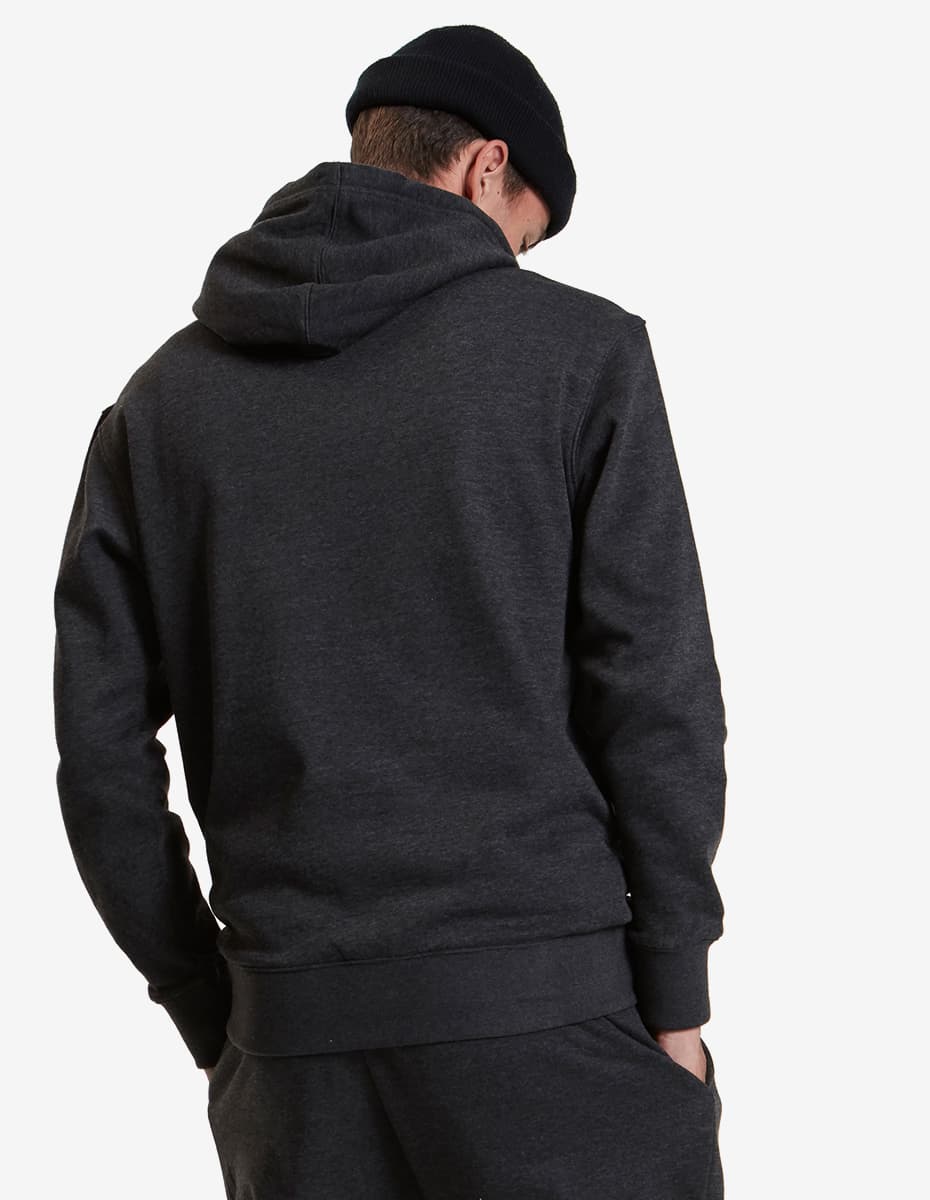 SpectraUSA unisex midweight fleece hoodie pullover in charcoal heather, with a hood and casual fit.