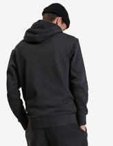 SpectraUSA unisex midweight fleece hoodie pullover in charcoal heather, with a hood and casual fit.