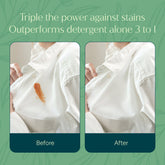 Puracy laundry stain remover in a 4oz bottle, showing the stain removal product with a clean fabric background.