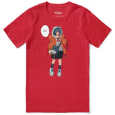 Yūjin Clothing Drippin Kitten T-Shirt featuring a colorful cartoon kitten graphic on a casual cotton tee