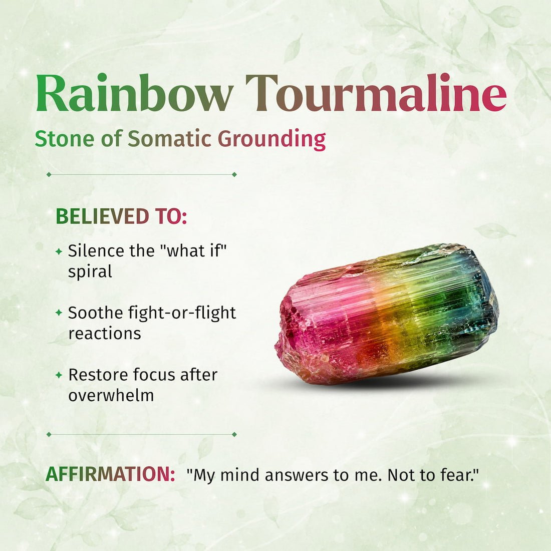 Raw rainbow tourmaline bracelet from Conscious Items featuring vibrant, natural gemstone beads on a durable elastic band.