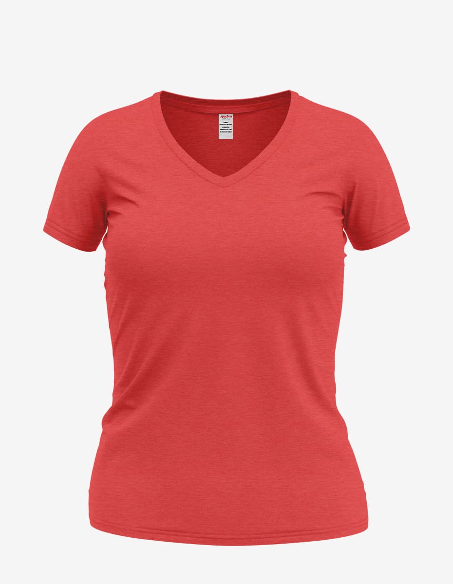 Red heather Wonder V-Neck 8650 women&