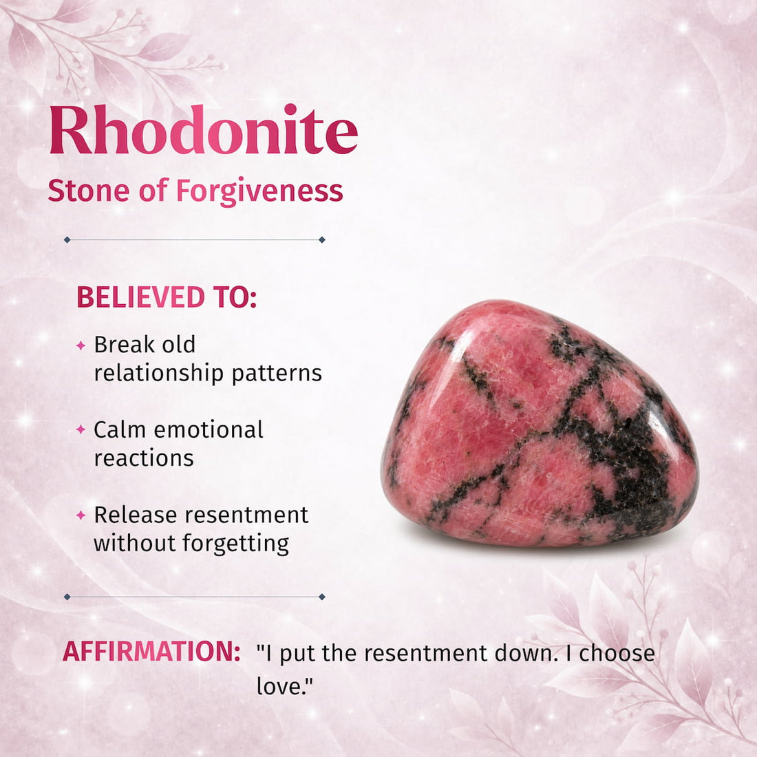 The Love Frequency – Rhodonite Bracelet of Forgiveness