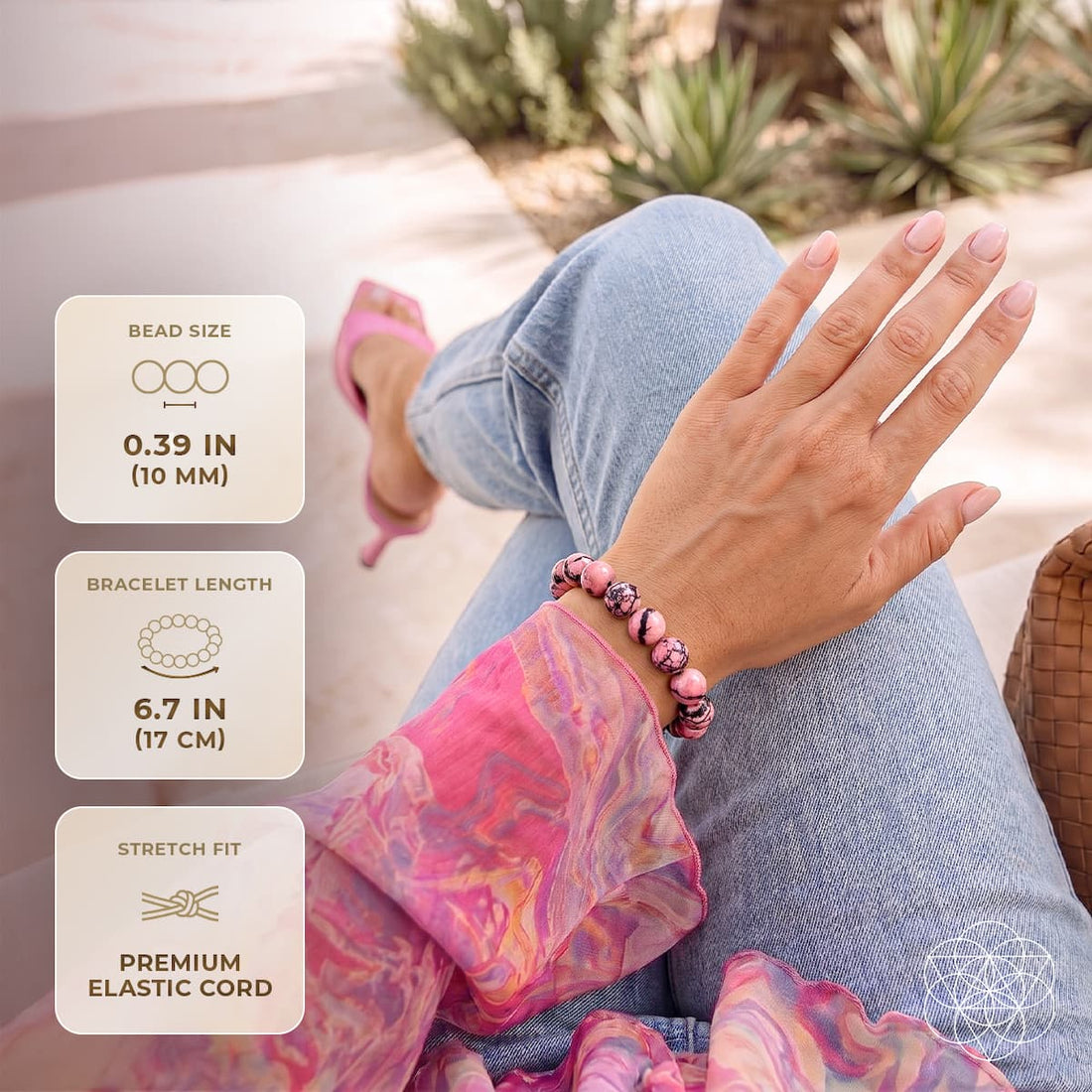 The Love Frequency – Rhodonite Bracelet of Forgiveness