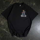 Black Ride or Die T-shirt by Any Means Necessary Clothing featuring bold front graphic design.