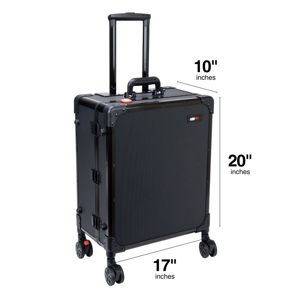 Roller Elite Mobile Workstation with LED Mirror & Extending Tray System – OG Black