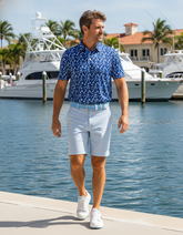 Gray Scales Polo shirt by White Water Life, featuring a classic polo design with a collar and short sleeves.
