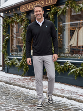 Black Seaport Pants by White Water Life, featuring a relaxed fit and casual style, displayed on a neutral background.
