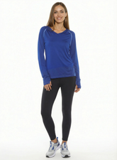 Royal blue Seaside Performance Hoodie by White Water Life, featuring a comfortable fit and seaside-inspired design.