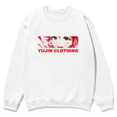Yūjin Clothing Senpai Sweatshirt featuring a comfortable fit and stylish design, shown in a neutral color on a plain background.