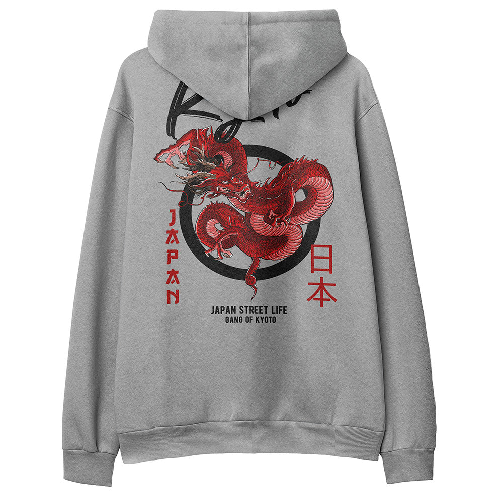Yūjin Clothing Kyoto Hoodie featuring a comfortable fit, soft fabric, and stylish design in neutral tones.