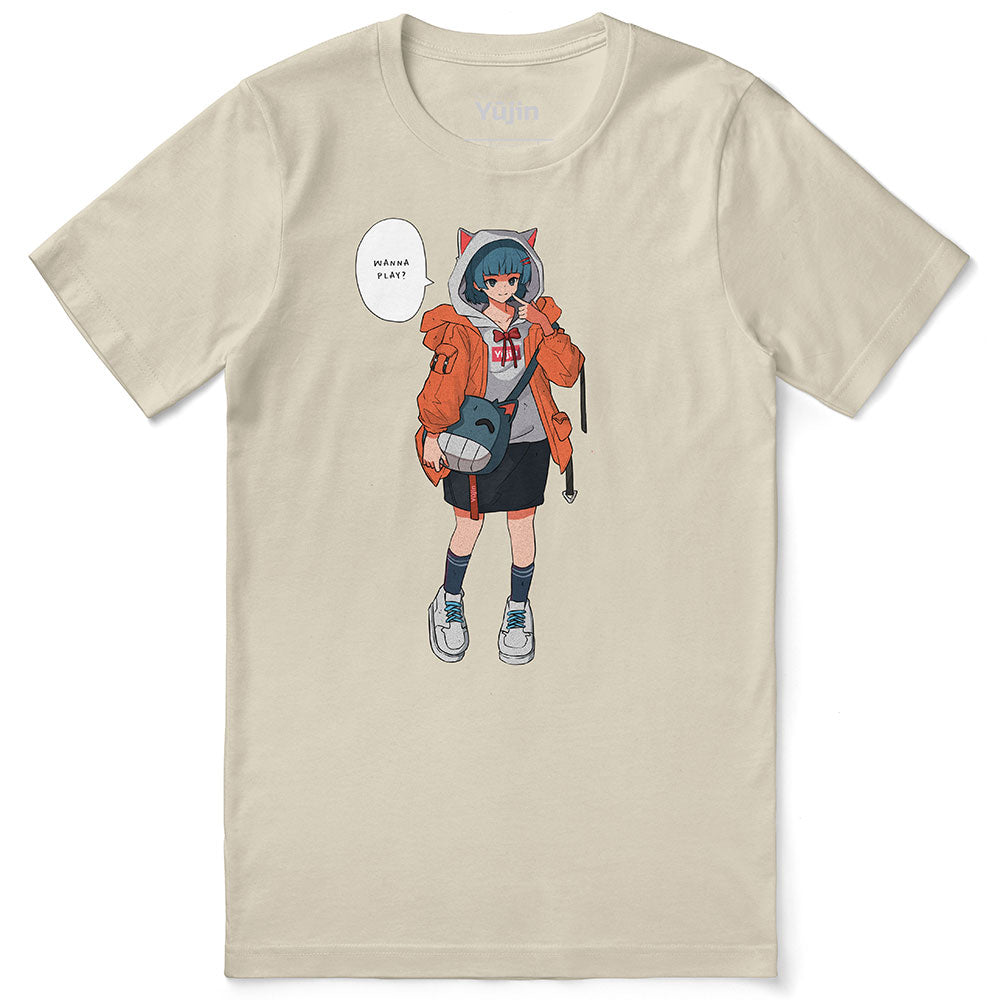 Yūjin Clothing Drippin Kitten T-Shirt featuring a colorful, artistic kitten graphic on a casual cotton t-shirt.