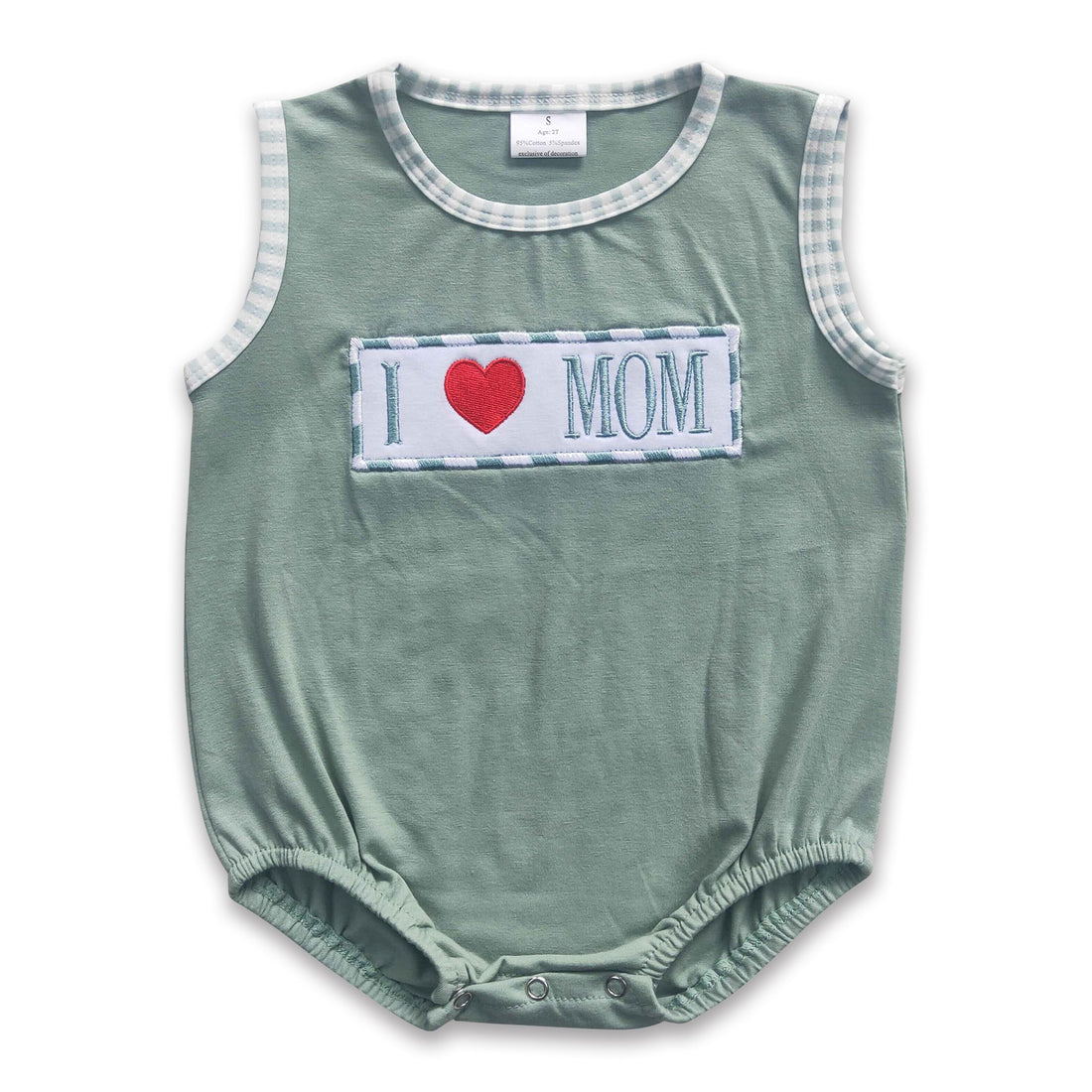I love MOM stripe baby boy mother&