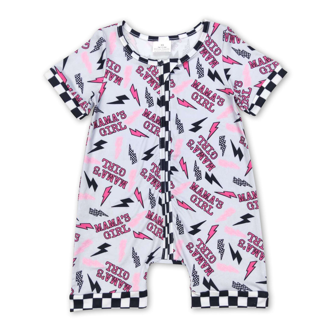 Plaid short sleeves mama&
