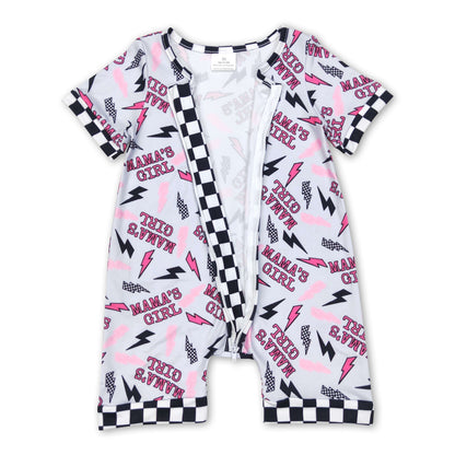 Plaid short sleeves mama&