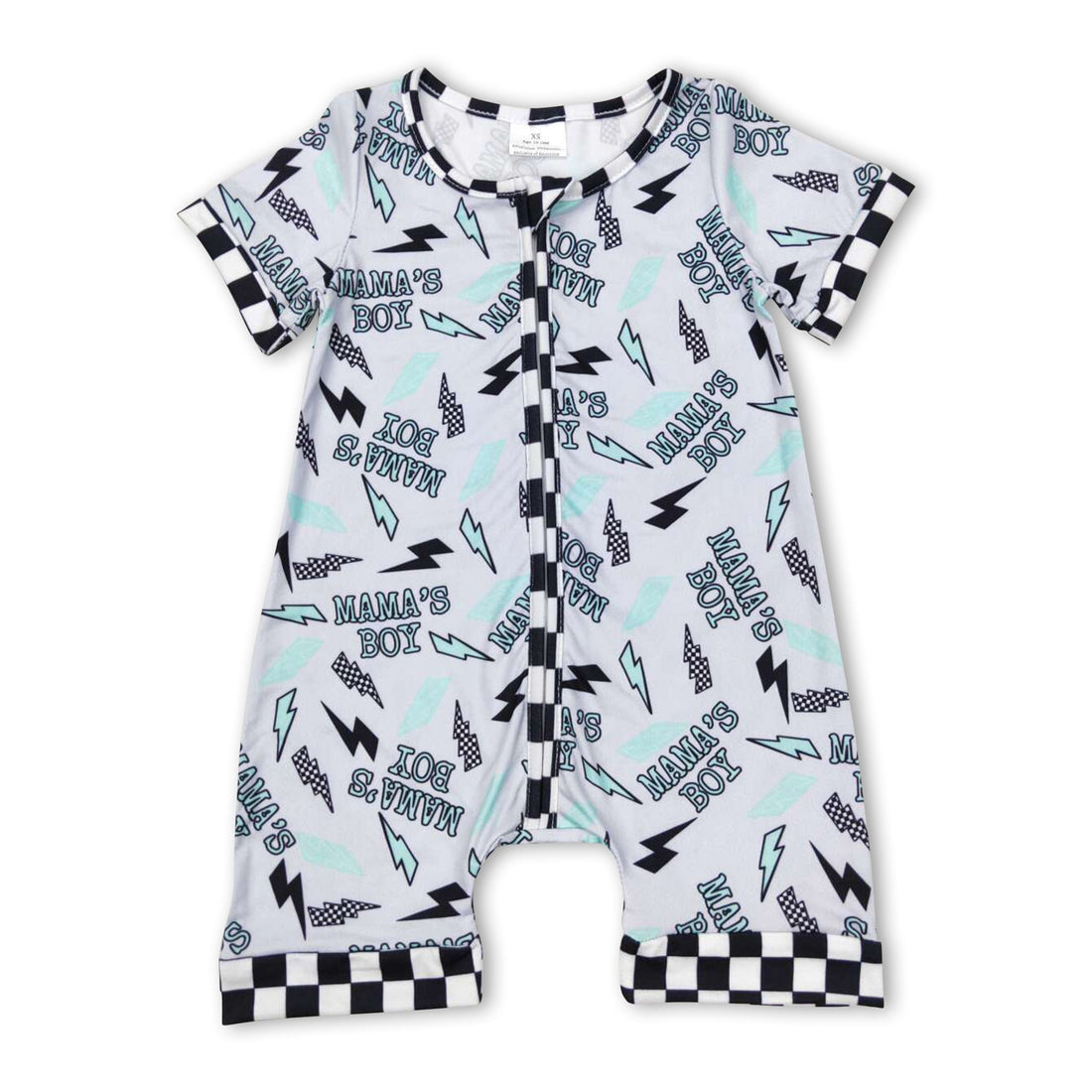 Plaid short sleeves mama&