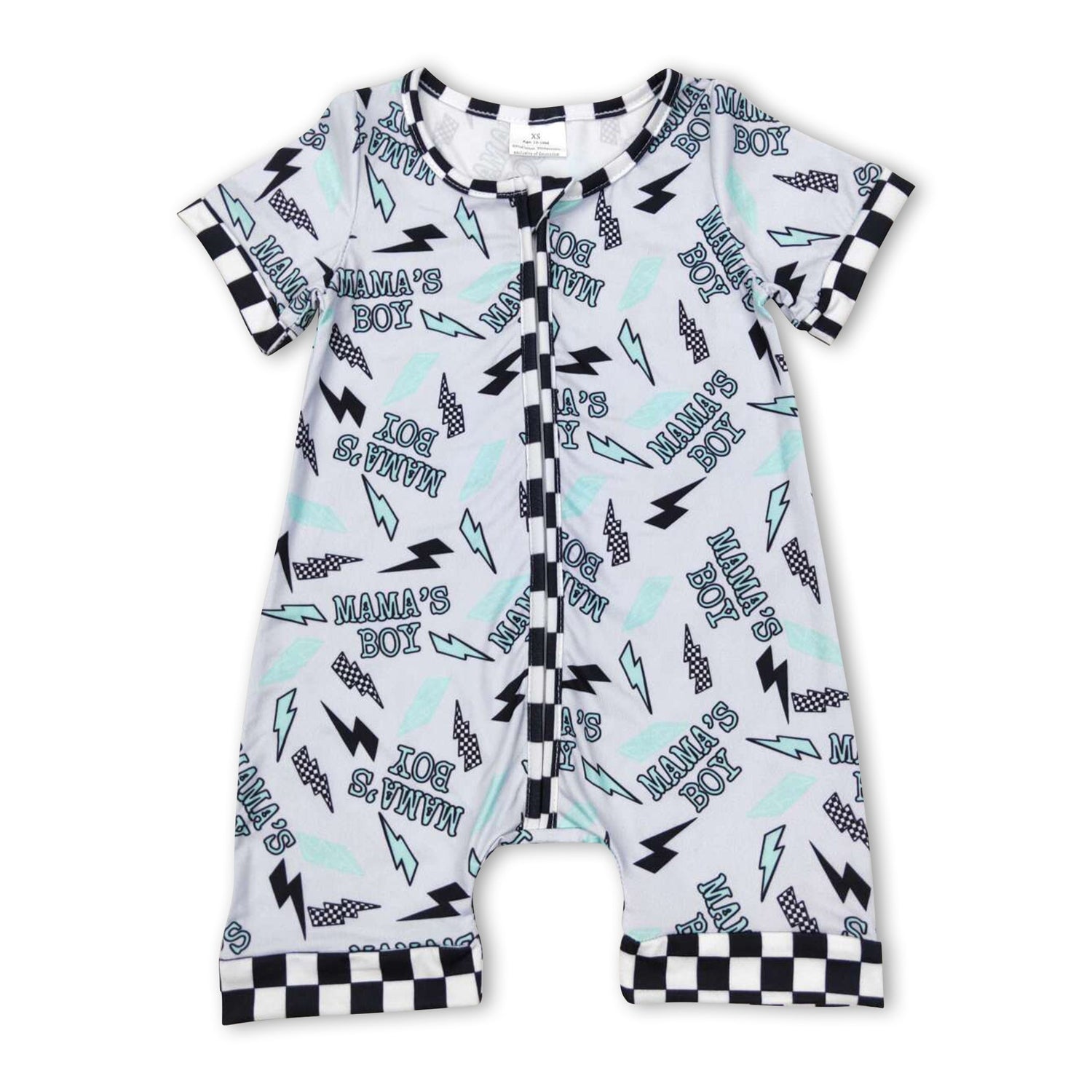 Plaid short sleeves mama&
