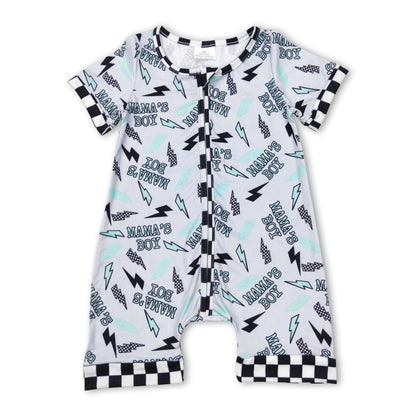 Plaid short sleeves mama&