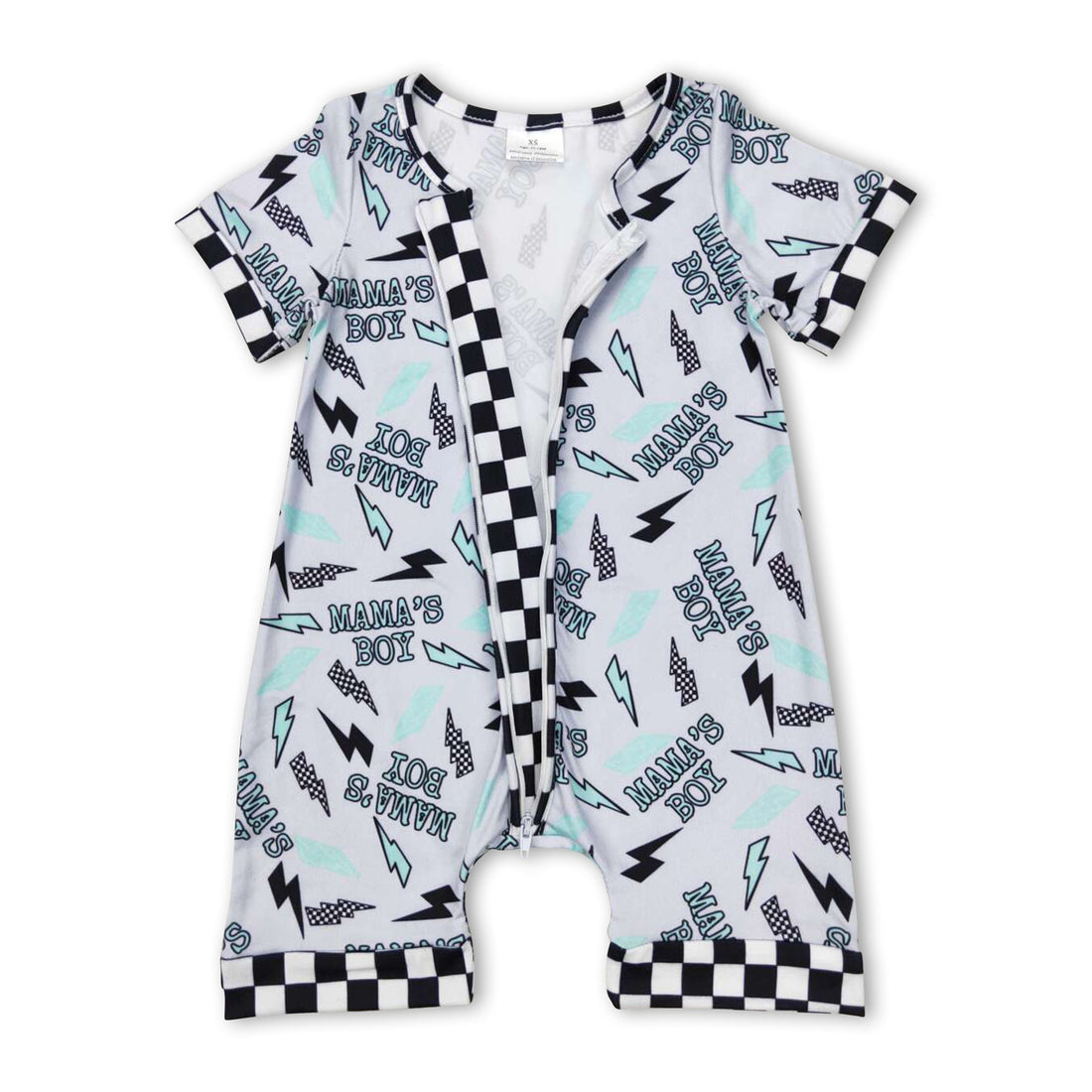 Plaid short sleeves mama&