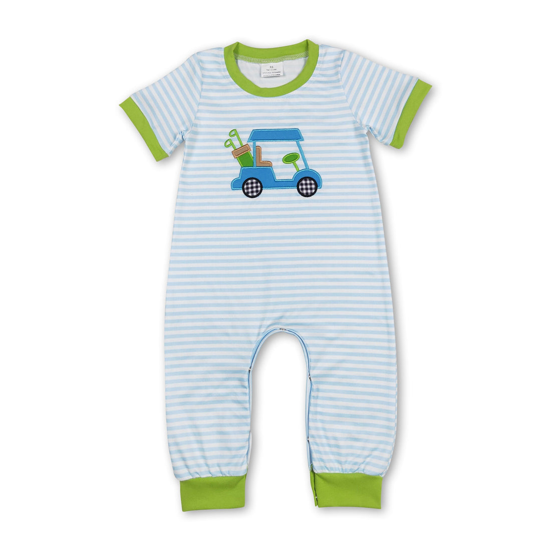 Short sleeves golf stripe baby boys romper