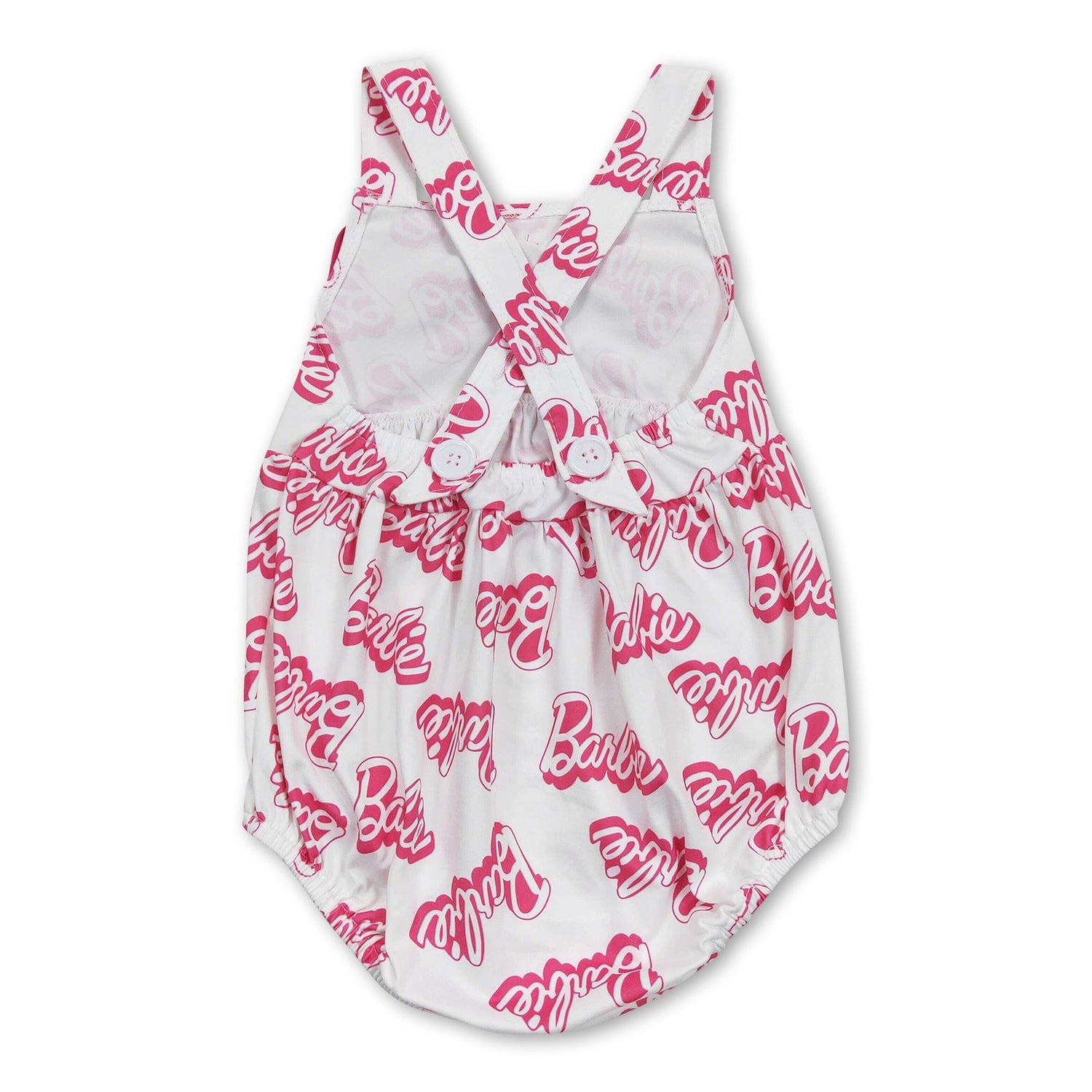 Hot pink bow sleeveless party girls romper